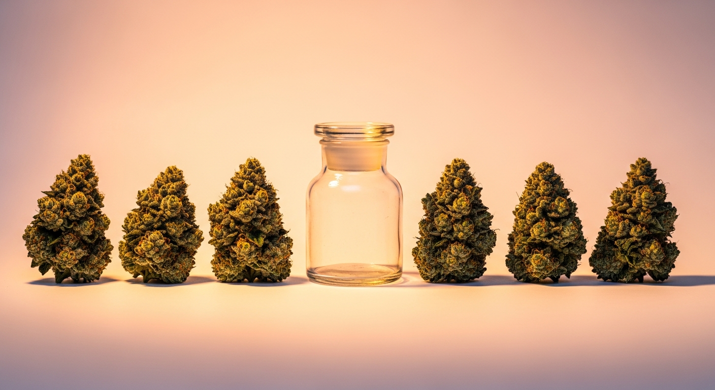 Fleurs de CBD séchées et étiquetées conformes à la réglementation française